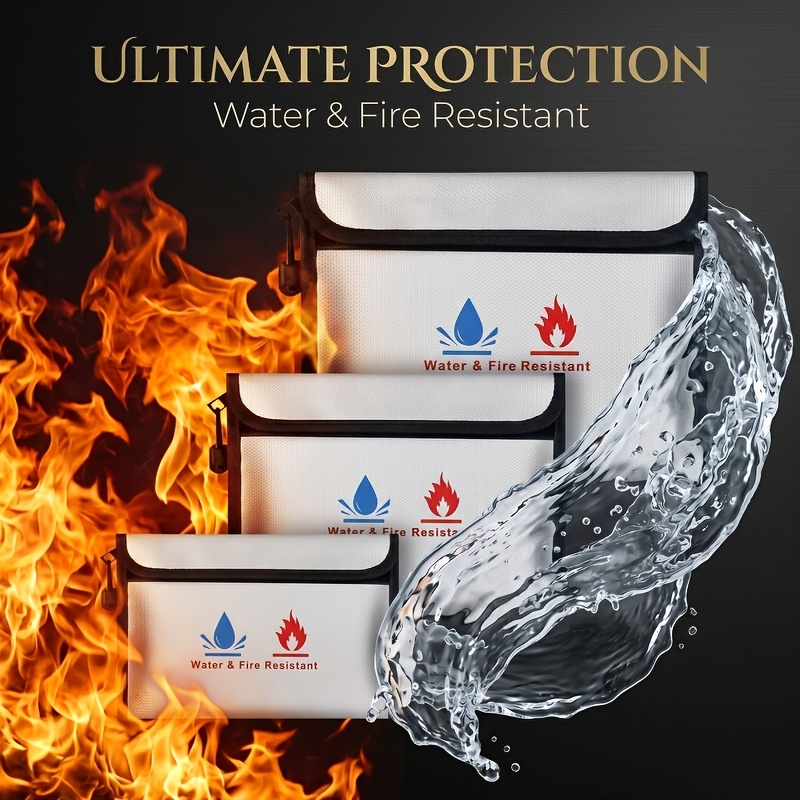 Fire Safe Document - Fireproof & Waterproof Document Bag, File